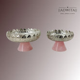 Leaf emboss platter with resin base